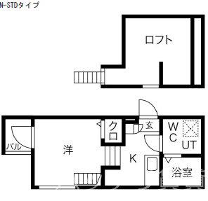 リベルテフルール花池町(1K/2階)の間取り写真