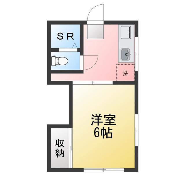 スカイハイツ森田(1K/3階)の間取り写真