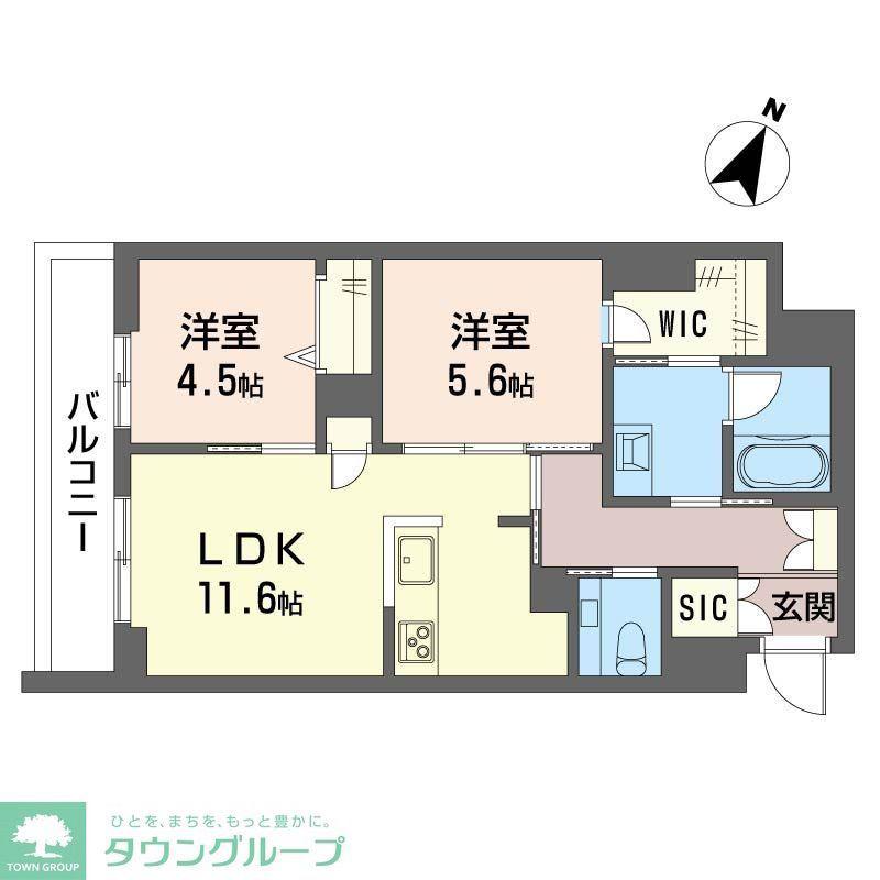 ケーズコート下目黒(2LDK/3階)の間取り写真