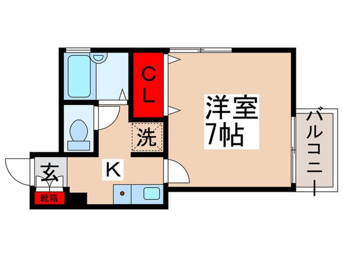 ポンテリブロ(1K/2階)の間取り写真