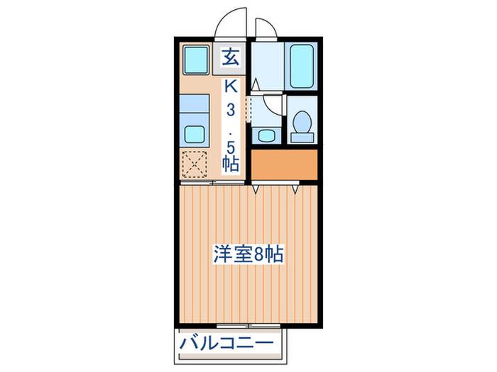 エクセルメゾン多賀城(1K/1階)の間取り写真