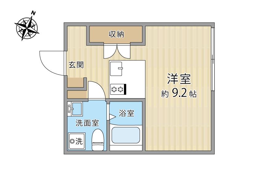 TRIAS138(ワンルーム/4階)の間取り写真