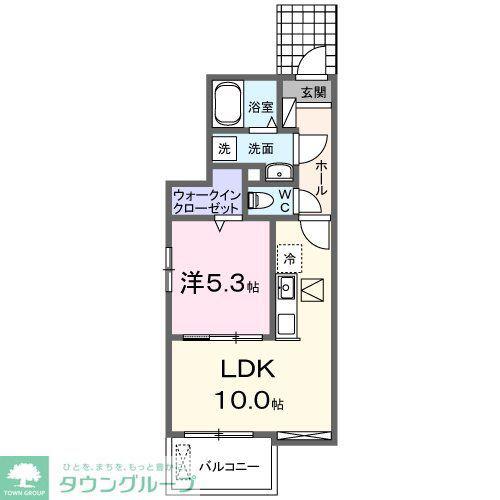 ベル ソレイユ(1LDK/1階)の間取り写真