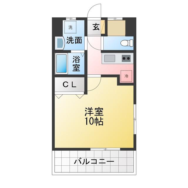 Y-STAGE(1K/2階)の間取り写真