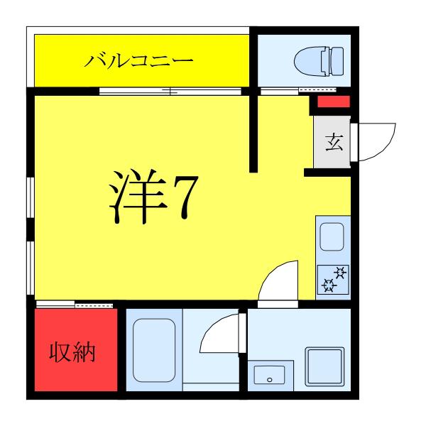 正和FORT(ワンルーム/3階)の間取り写真