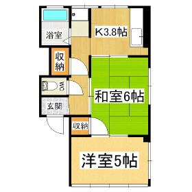 大手ただちやビル(2K/3階)の間取り写真