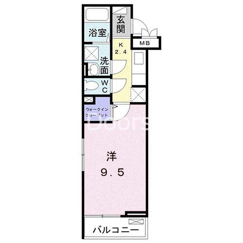 パルフェット島田本町(1K/3階)の間取り写真
