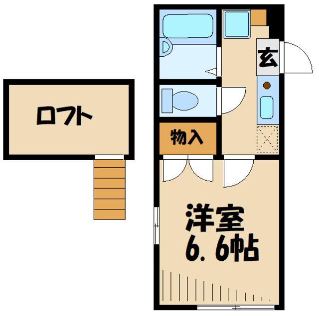 アザレ読売ランド(1K/1階)の間取り写真