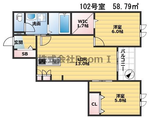 TRキャビン(2LDK/1階)の間取り写真