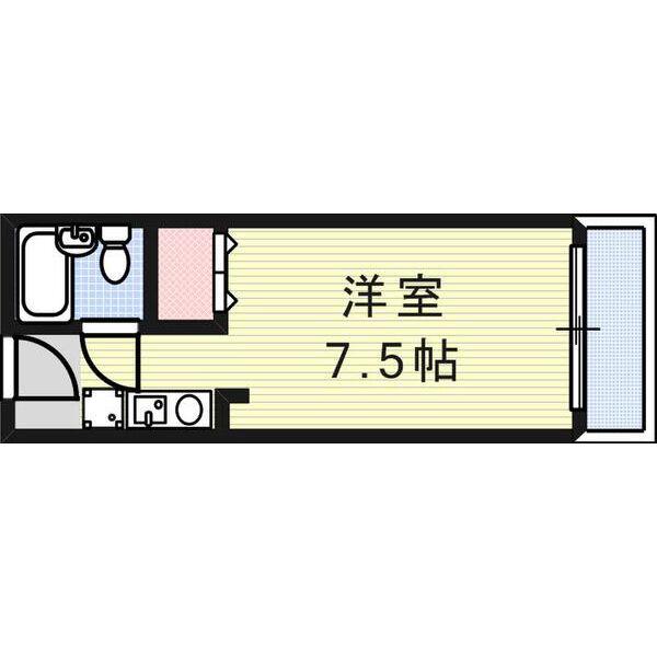 コートクリエイト1(1K/3階)の間取り写真