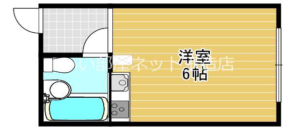YOUハイム北巽(ワンルーム/1階)の間取り写真