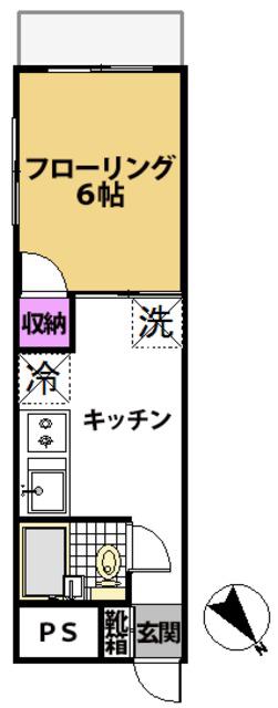 恭和コーポ平井(1K/1階)の間取り写真