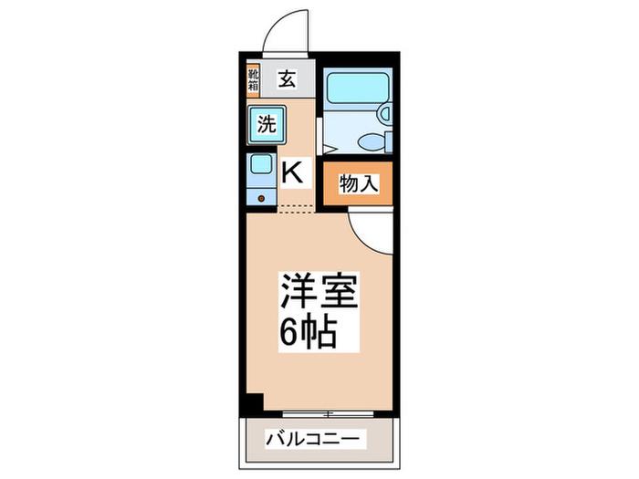 ヴェルドミール(1K/3階)の間取り写真