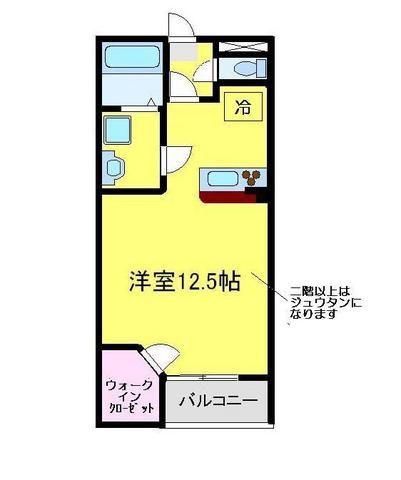 レオパレスマンダリーヌ(1K/2階)の間取り写真