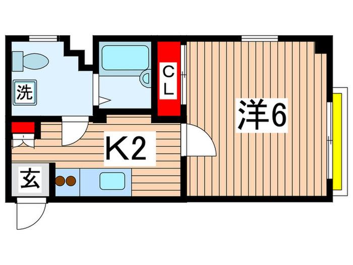 大和橋コルツァ(1K/3階)の間取り写真