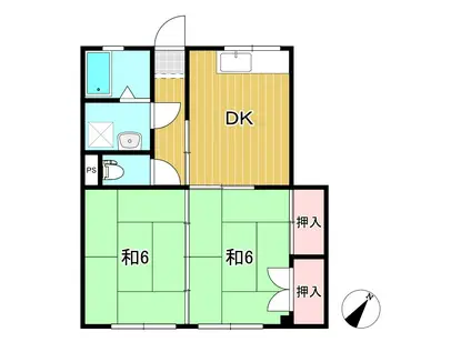 陽崇台ハイツ(2DK/1階)の間取り写真
