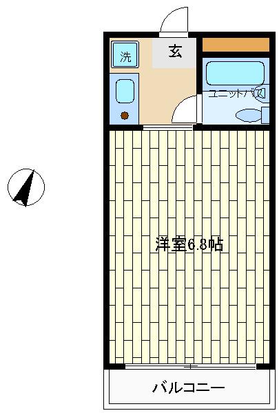 ロマネスク御影(ワンルーム/2階)の間取り写真