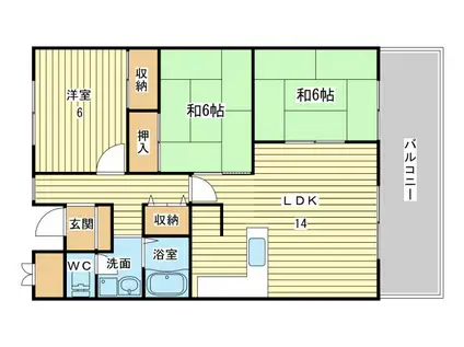 ハイツA&G(3LDK/8階)の間取り写真