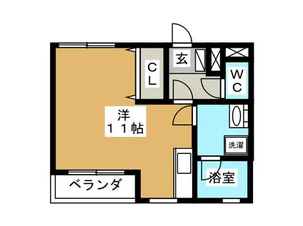 シャトー・デ・ザール・アルブル(ワンルーム/2階)の間取り写真