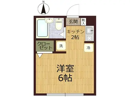 ラ・リヴィエール南荻窪(1K/1階)の間取り写真