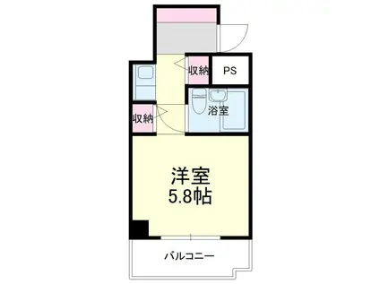 メイクスI八幡(ワンルーム/4階)の間取り写真