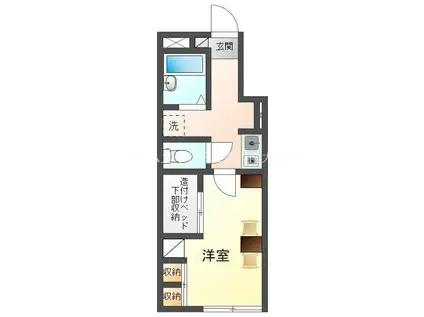 レオパレス縄手(1K/1階)の間取り写真