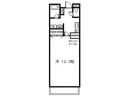 ジュンマエダビル(1K/2階)の間取り写真