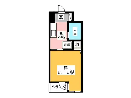 堀川ビル(1K/3階)の間取り写真