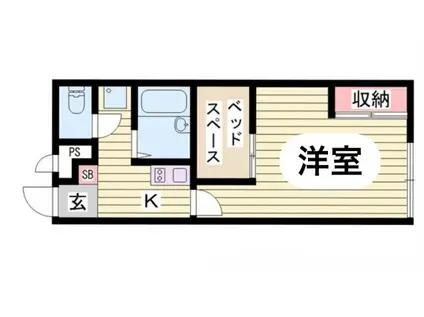 ＪＲ加古川線 西脇市駅 徒歩4分 2階建 築23年(1K/2階)の間取り写真