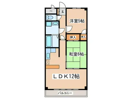 フォーリア23(2LDK/1階)の間取り写真