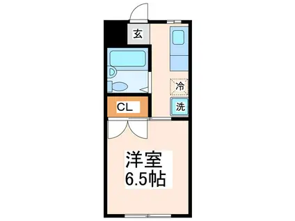 アペックス(1K/1階)の間取り写真
