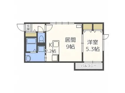 セルバテール琴似 SELVA TAIL(1LDK/4階)の間取り写真