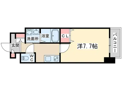 ラドゥセール梅田イースト(1K/5階)の間取り写真