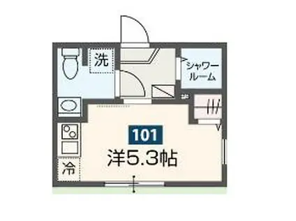 MELDIA浅草II(ワンルーム/1階)の間取り写真