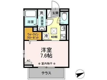 プレシャス富士見(1K/1階)の間取り写真