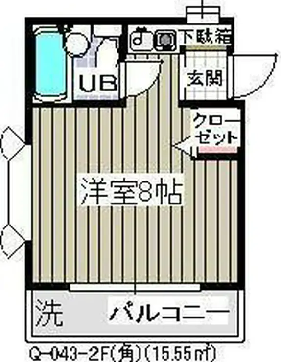 ローズアパートQ43番館 2階階 間取り