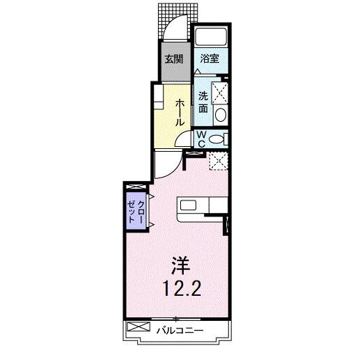 桜壱番館(ワンルーム/1階)の間取り写真