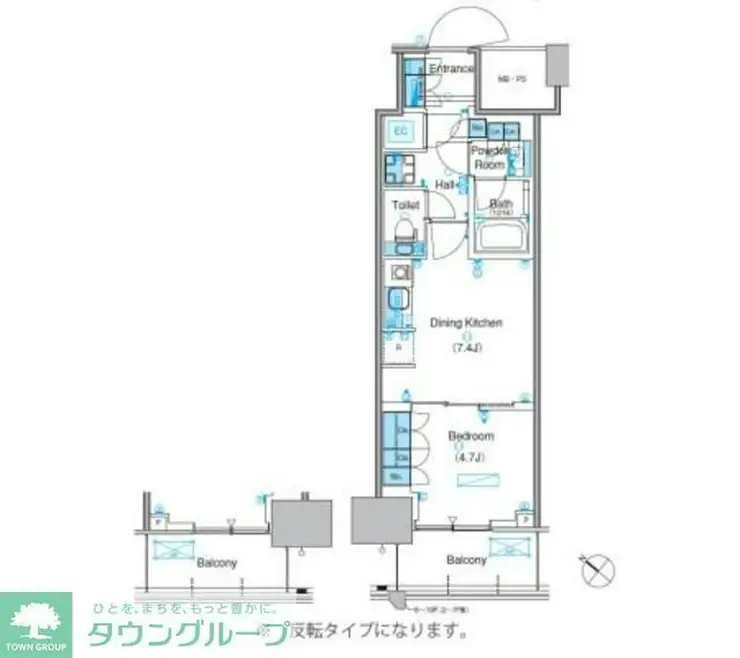 パークアクシス豊洲キャナル 18階階 間取り