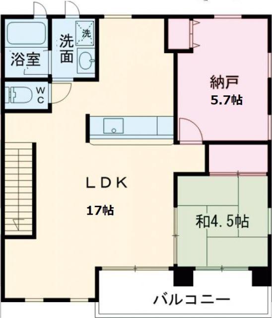 コウジィコートI番館(1SLDK/2階)の間取り写真