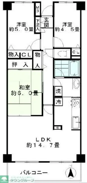 ジュネス 7階階 間取り