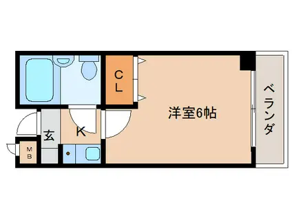 コーポ三和新大宮II号館(1K/2階)の間取り写真