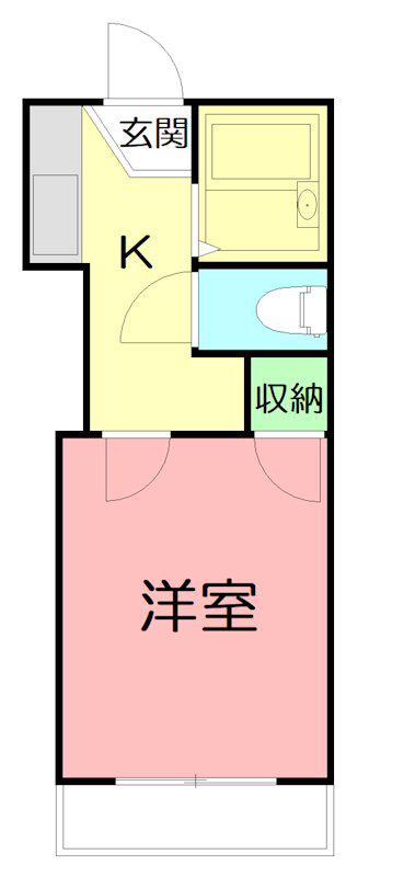 レオパレスブランカ(1K/1階)の間取り写真