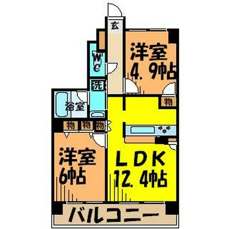メルヴェーユ調布 6階階 間取り