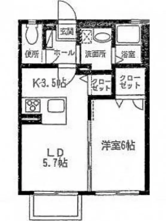 クラージュ妙典A 1階階 間取り