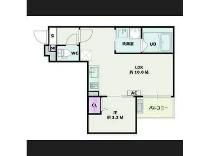 JACK KOMOTOHOMMACHI I(1LDK/1階)の間取り写真