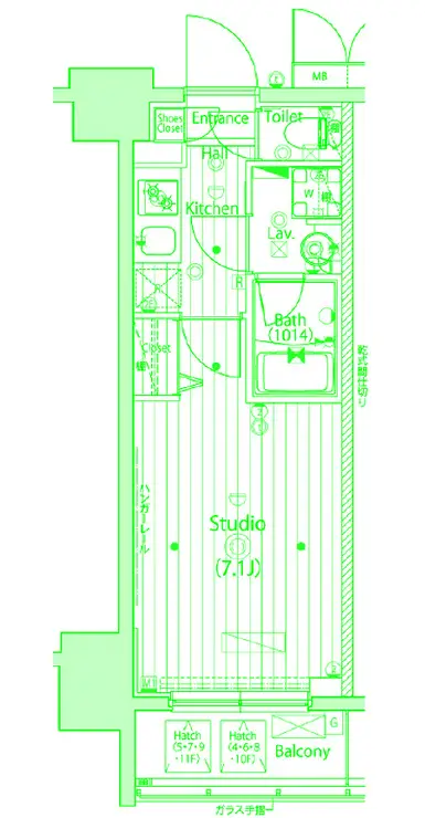 ガーラ横濱関内グランドステージ 4階階 間取り