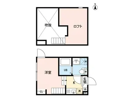 ハーモニーテラス小岩ウエスト(ワンルーム/1階)の間取り写真