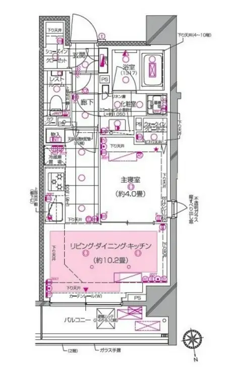 ピアース南麻布 3階階 間取り