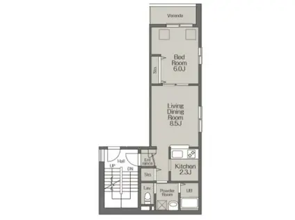 ワイゼア(1DK/4階)の間取り写真