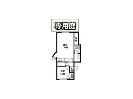 成起マンション(1LDK/1階)の間取り写真